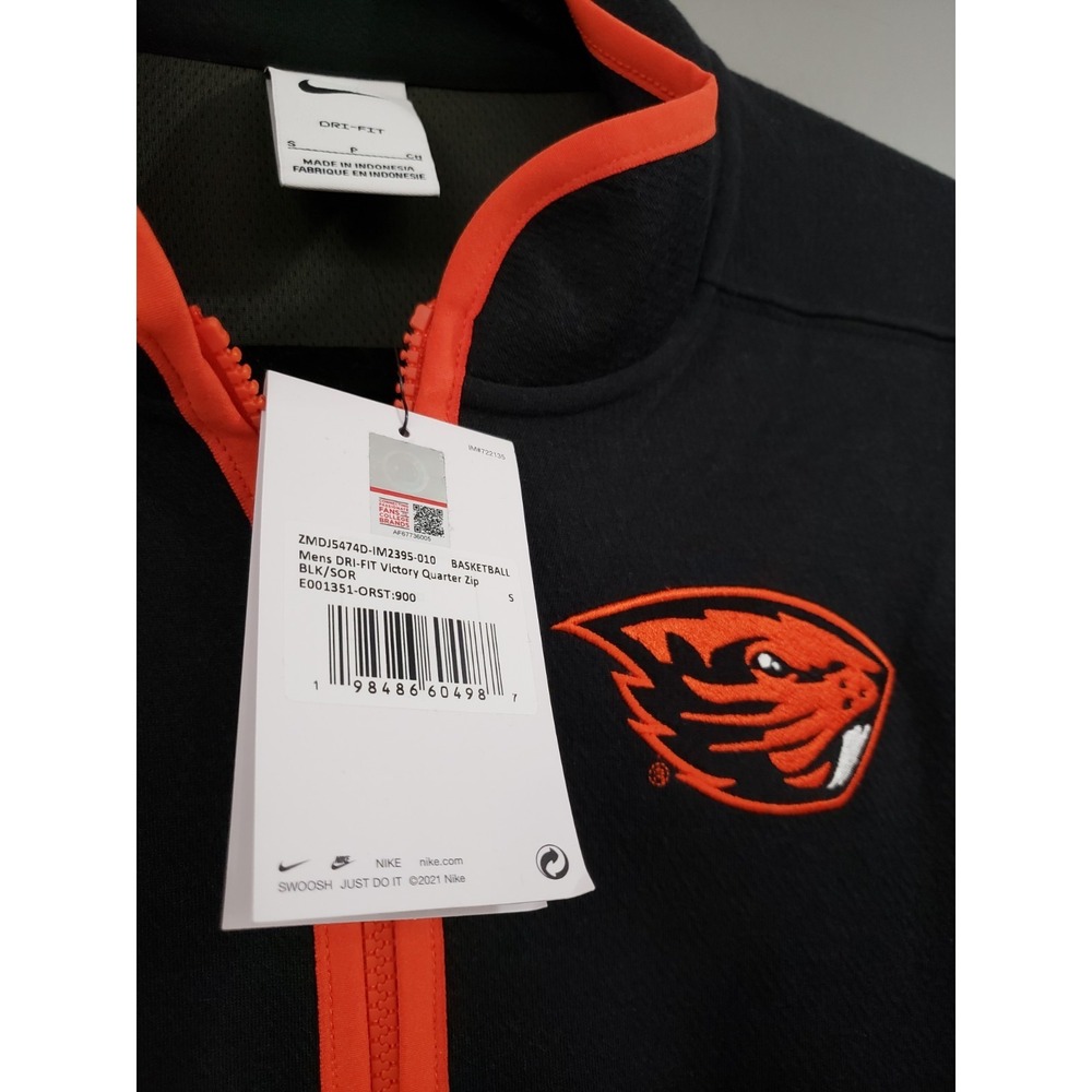 NEW SIZE SMALL Nike Oregon State Beavers quarter zip pullover long sleeve ncaa - Picture 3 of 6
